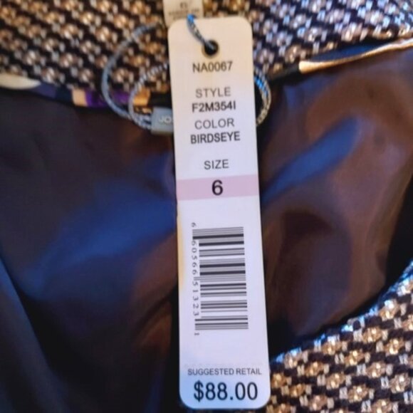 JOSEPH A. TWEED COLLARLESS FULLY LINED BLAZER SIZE 6 NWT - Picture 9 of 9